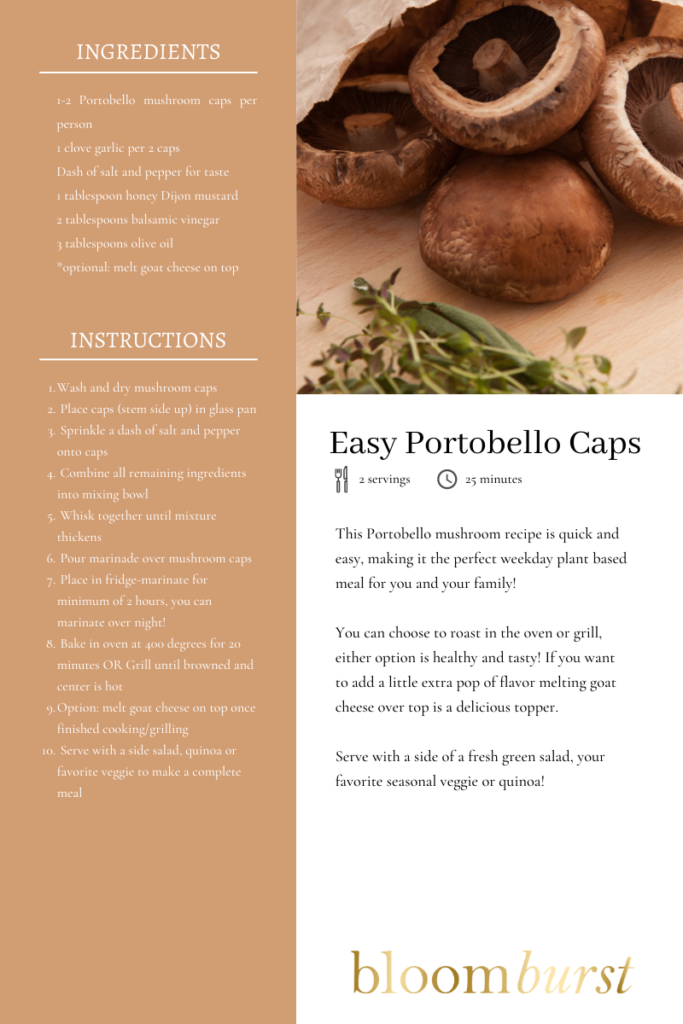 6Ingredient Portobello Mushrooms Bloom Burst